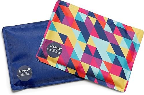 Miniatura 23 de Cool Coolers by Fit & Fresh - Paquete de 2 paquetes de hielo suave, de nailon elástico flexible, reutilizables, para loncheras y enfriadores, rayas