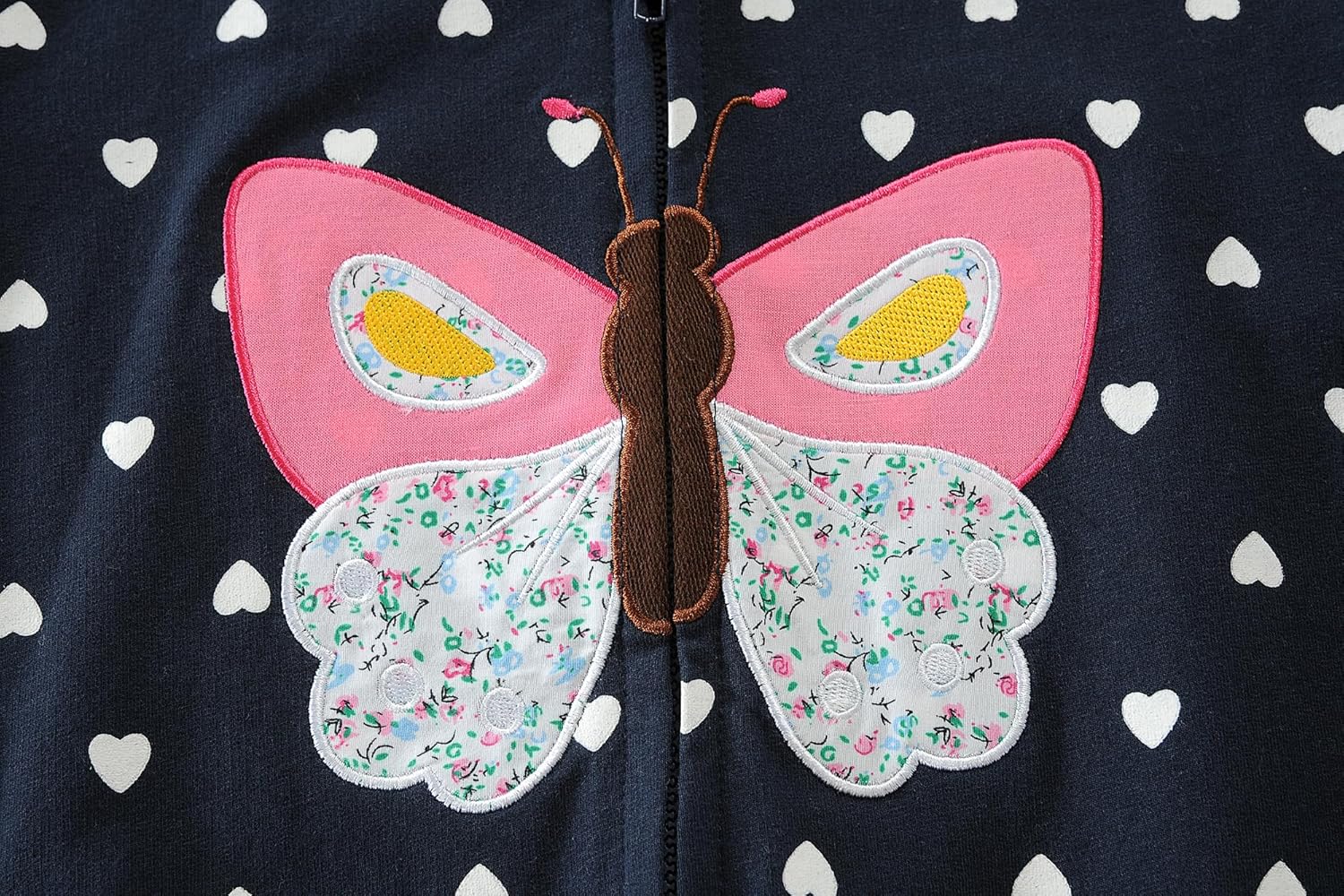 DDSOL Toddler Girl Zip Up Hoodie Dinosaur Jacket Hooded Heart Sweatshirt Fall Winter Kid Long Sleeve Shirt Pullover Top - Image 5