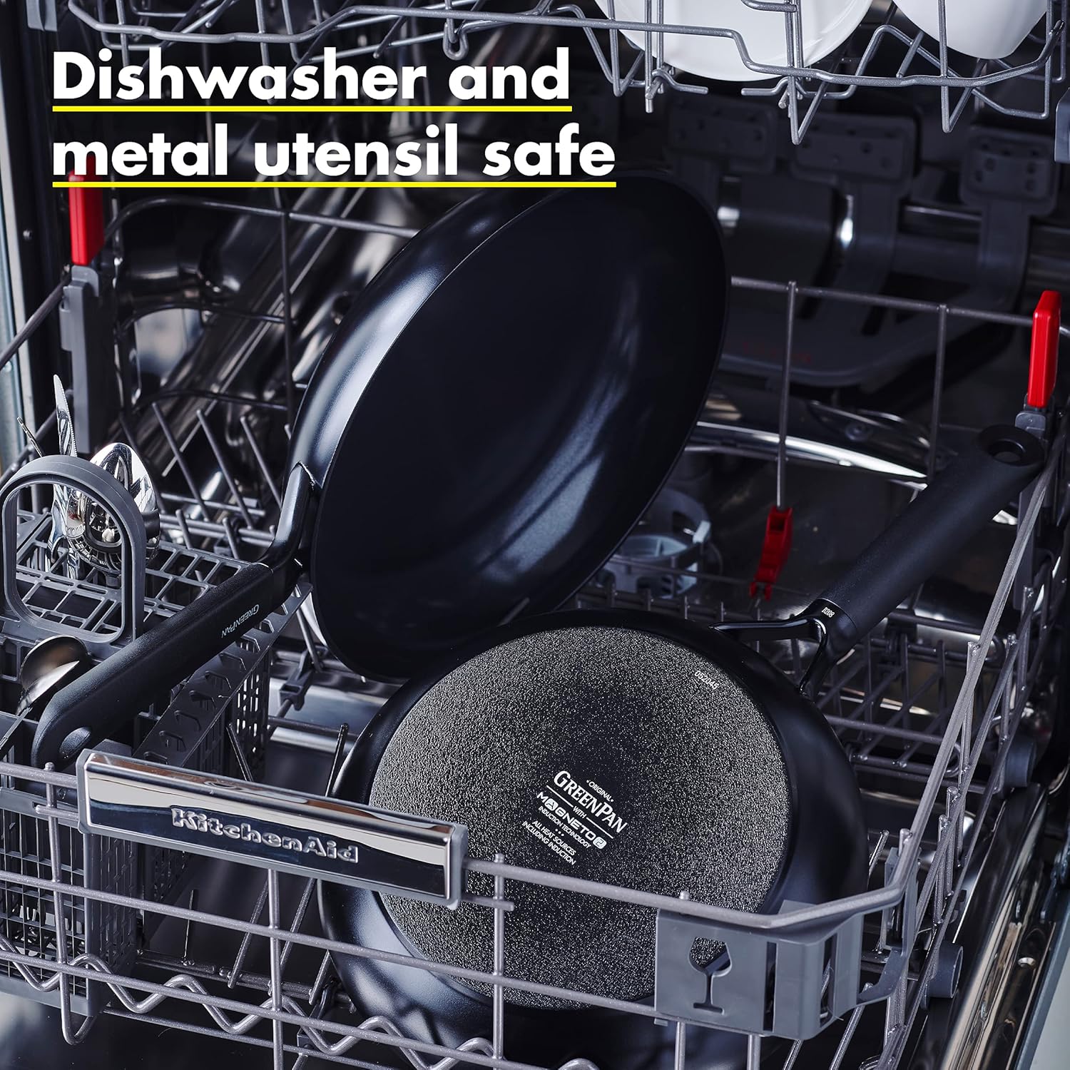 GreenPan SmartShape Healthy Ceramic Nonstick, 11" Frying Pan Skillet, PFAS-Free, Dishwasher Safe, Black - Image 5