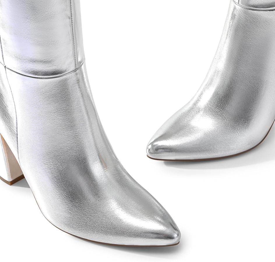 k　シルバー ハイヒール 36 Amazon.com | DREAM PAIRS Knee High Boots Women Chunky Heel Pointed