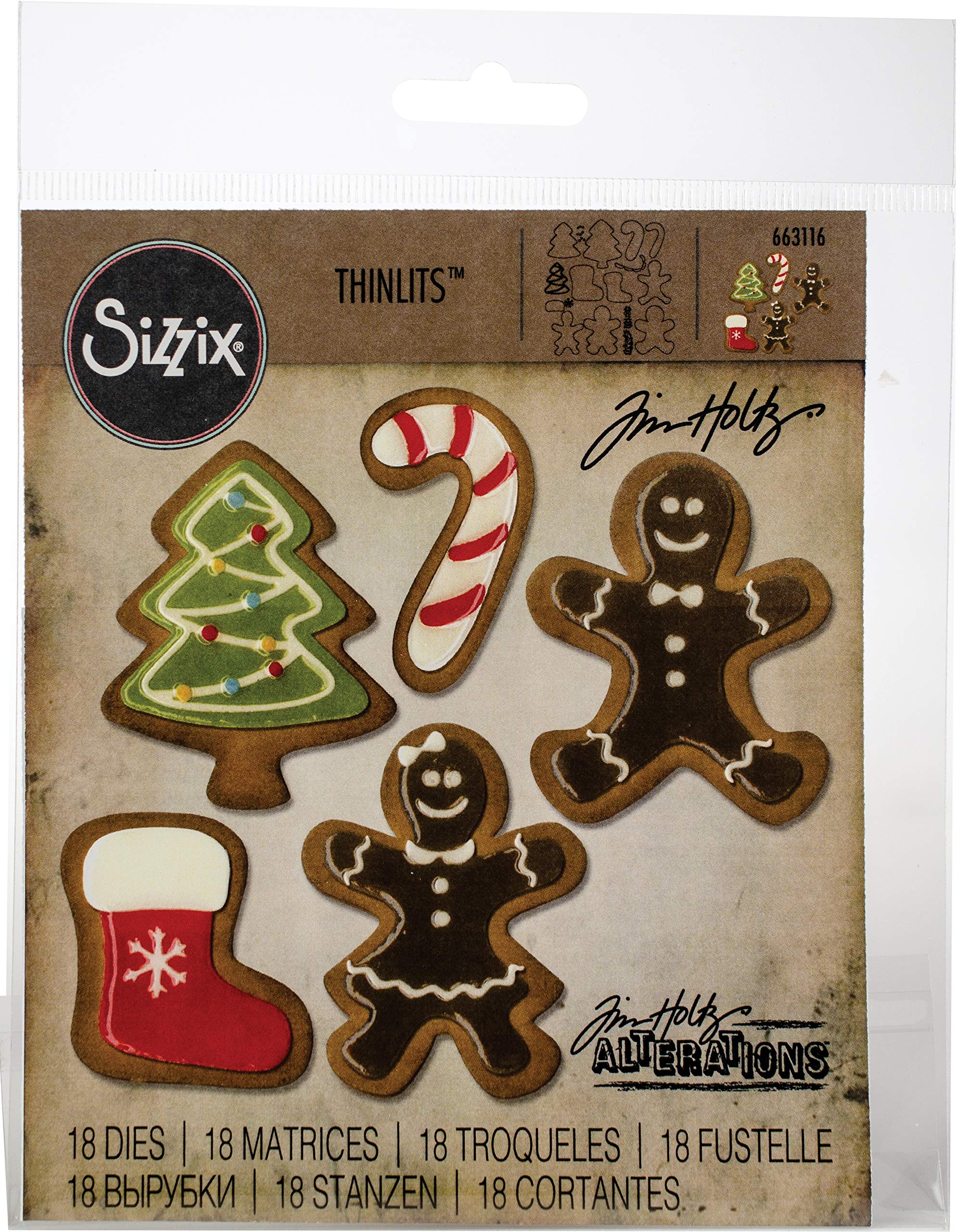 アルバム・スクラップ Sizzix Thinlits Die Set Fresh Baked #2 Sizzix Thinlits Dies Fresh Baked #2 by Tim Holtz, 18-Pack