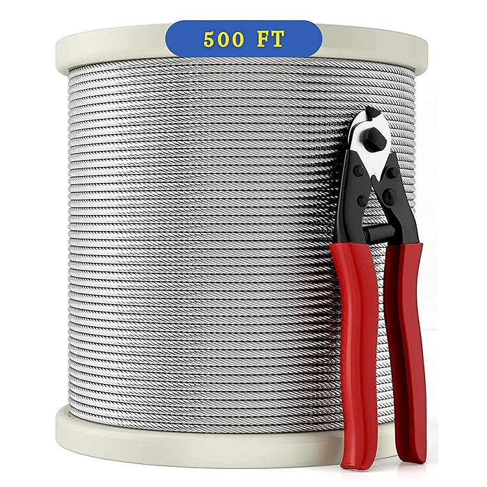 Buy Zenglad Stainless Steel Wire (500ft) 1/8" I Cable Railing Wire Rope 7x7 Strands Construction