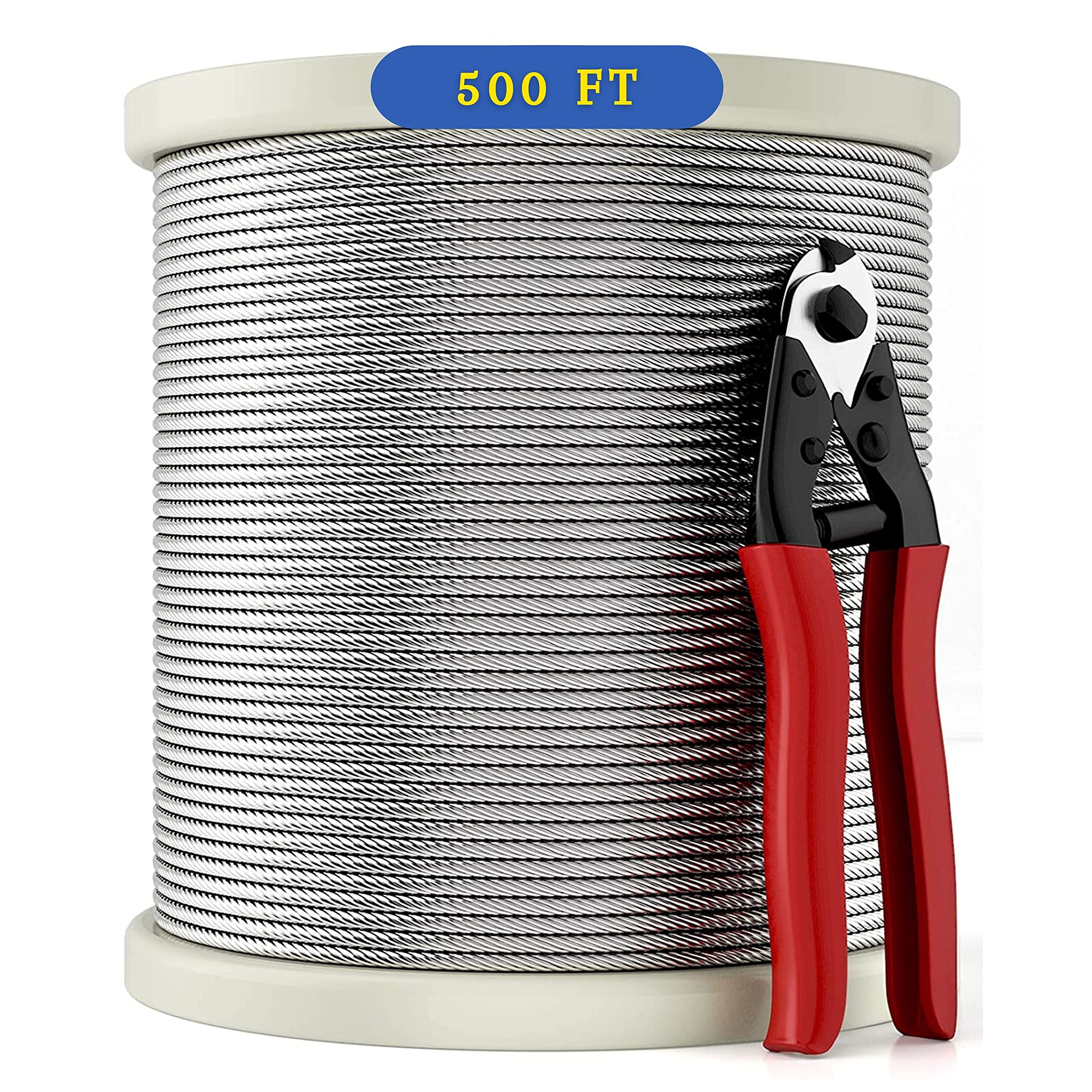 Buy ZenGlad Stainless Steel Wire (500ft) 1/8" I Cable Railing Wire