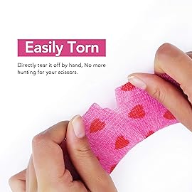 RISEN Cohesive Bandage 2 x 5 Yards, 6 Rolls, Self Adherent Wrap Medical Tape, Adhesive Flexible Breathable First Aid Gauze Ideal for Stretch Athletic