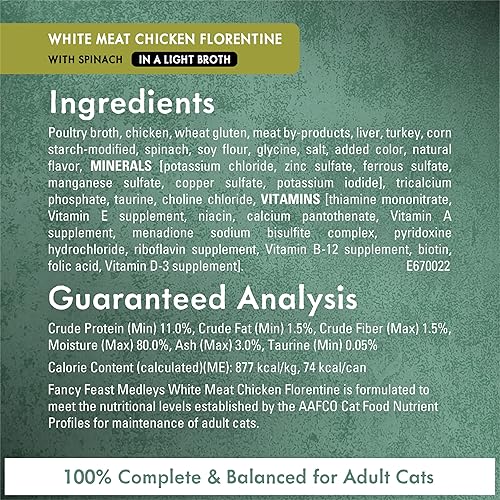 Miniatura 6 de Purina Fancy Feast, Paquete de comida gourmet húmeda para gatos, (24), 3 oz en latas, Florentino