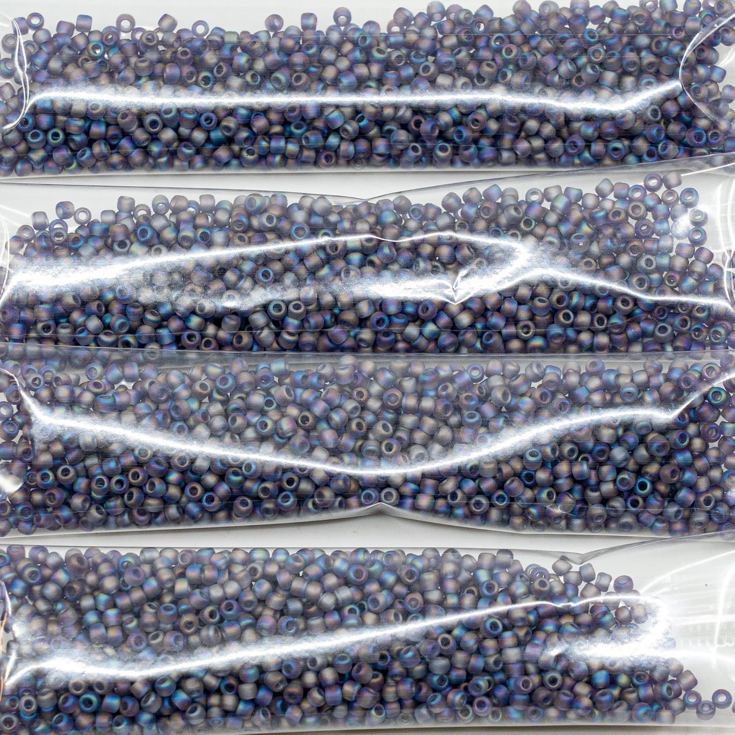 10g 8/0 TOHO Round Seed Beads Rocailles, Opaque Turquoise Hybrid Travertin Picasso (#55-T), Glass, Japan