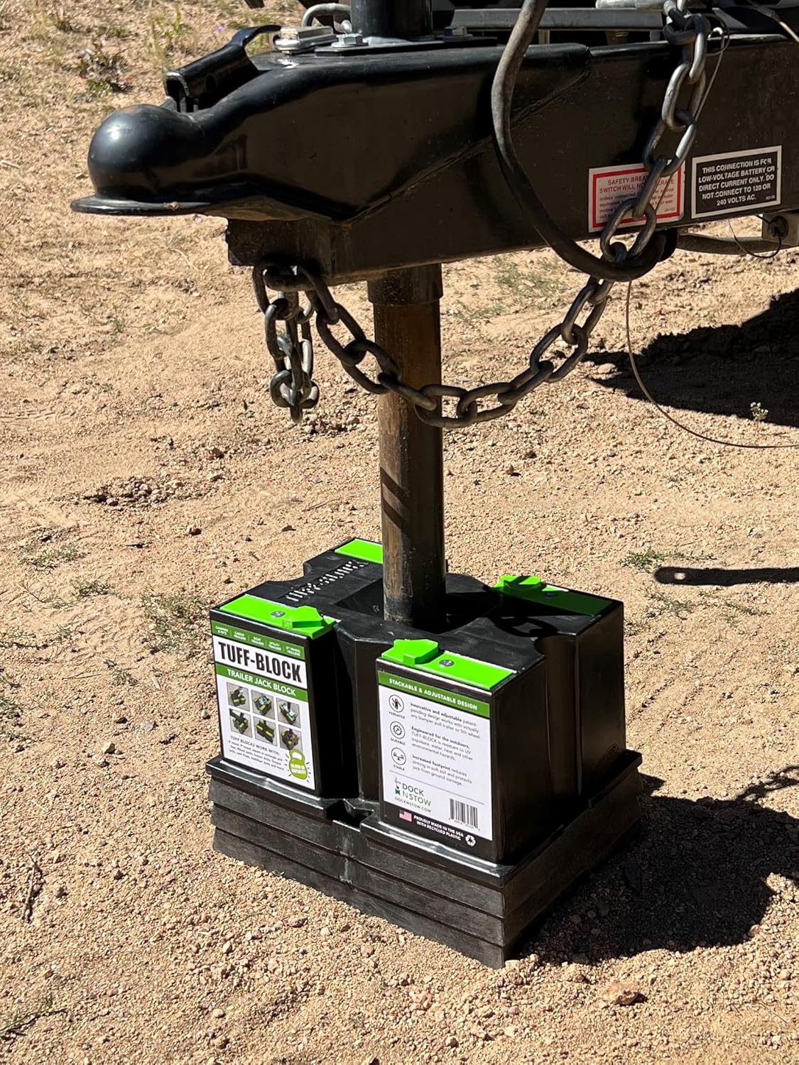 TUFF Block RV Leveling Pads for Camper/Travel Trailers, 6 Pack of Heavy Duty XL Leveler Blocks for Wheel, Slide Out, or Tongue Jack Stand - Interlocking Design Keeps Your Trailer Level