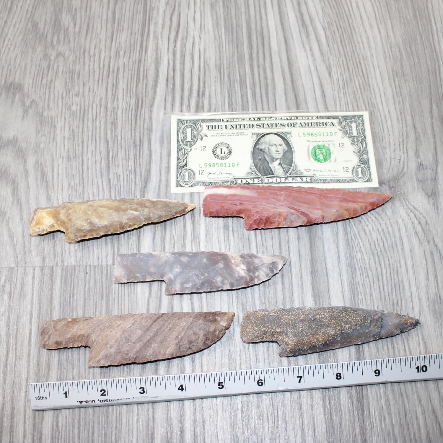 5 Stone Ornamental Knife Blades #2963 Mountain Man Knife