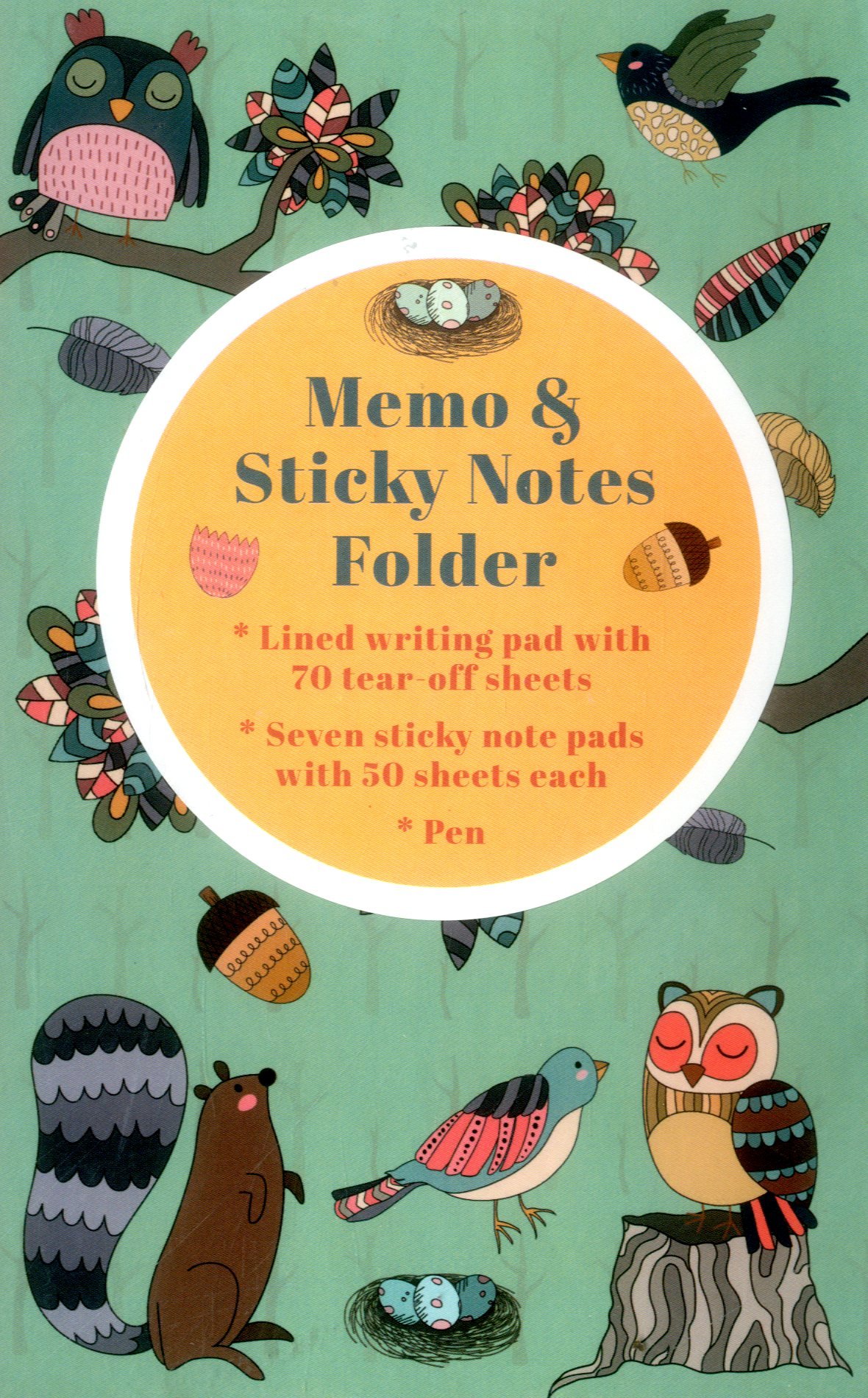 Memo & Sticky Notes Folder: Woodland Creatures - 9780754833000
