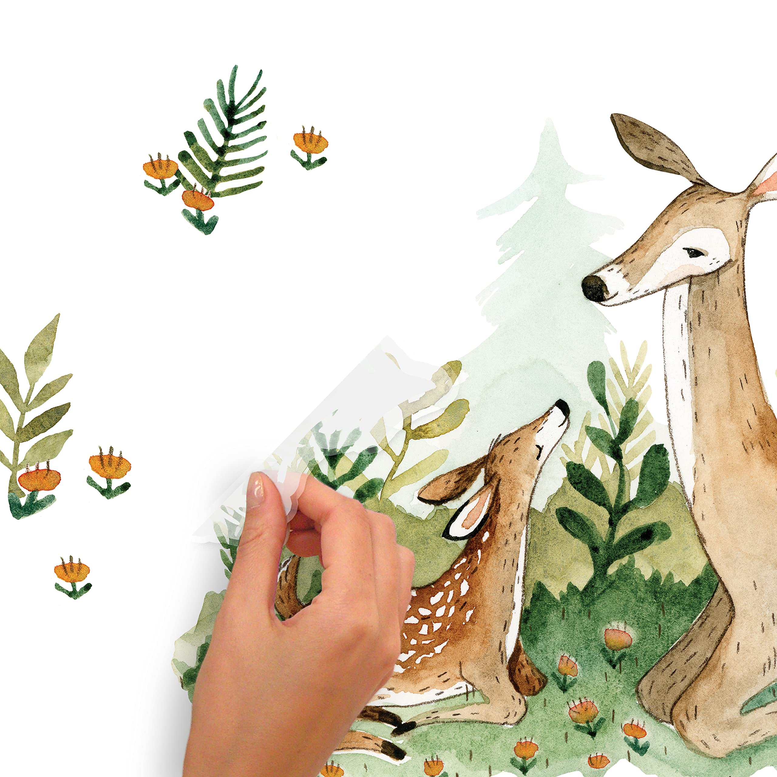Stickers Muraux Géants Woodland Animaux Maman et Bébé