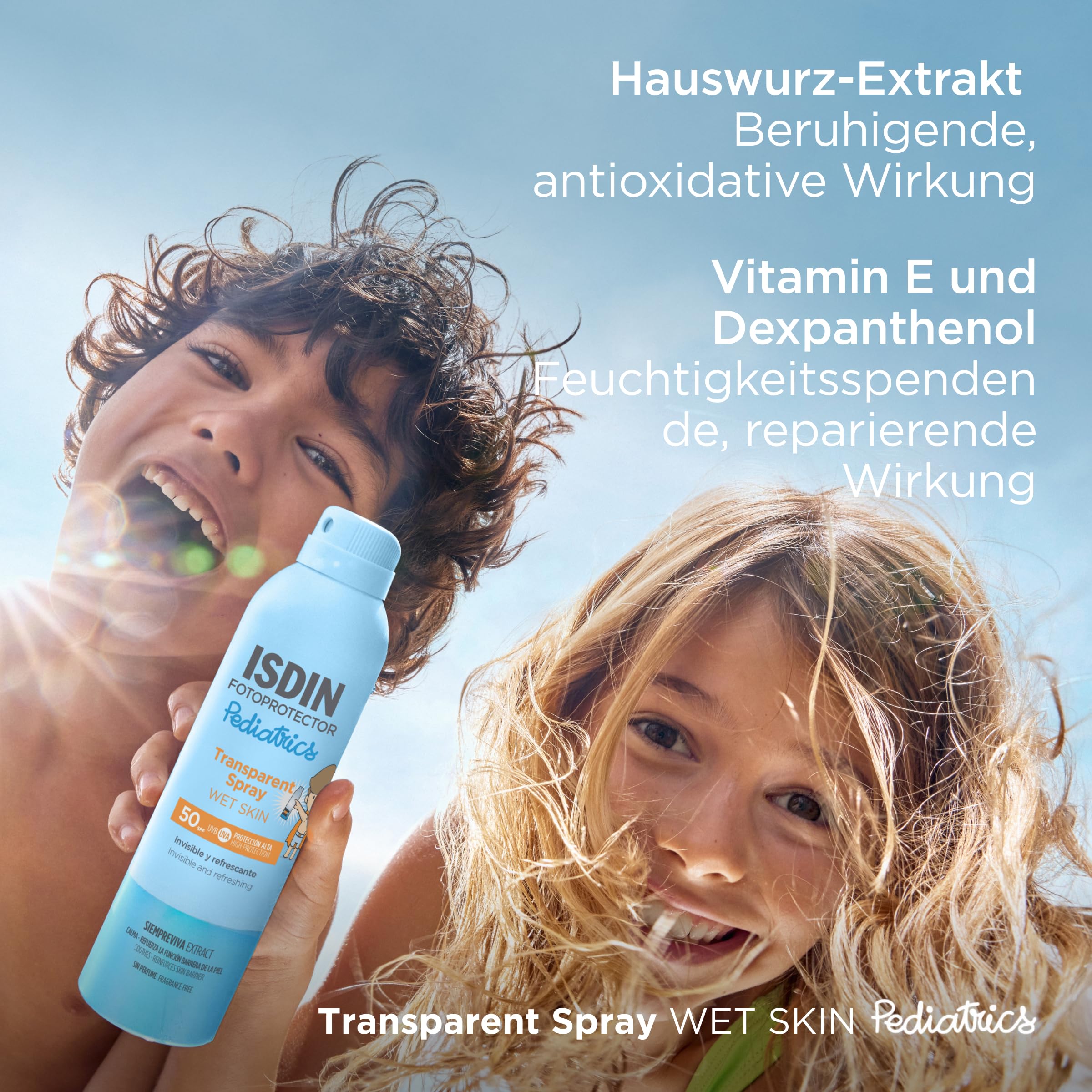 ISDIN Fotoprotector Gel Cream Pediatrics LSF 50 sonnencreme (250ml) | Pflegt wie eine Creme und zieht schnell ein wie ein Gel