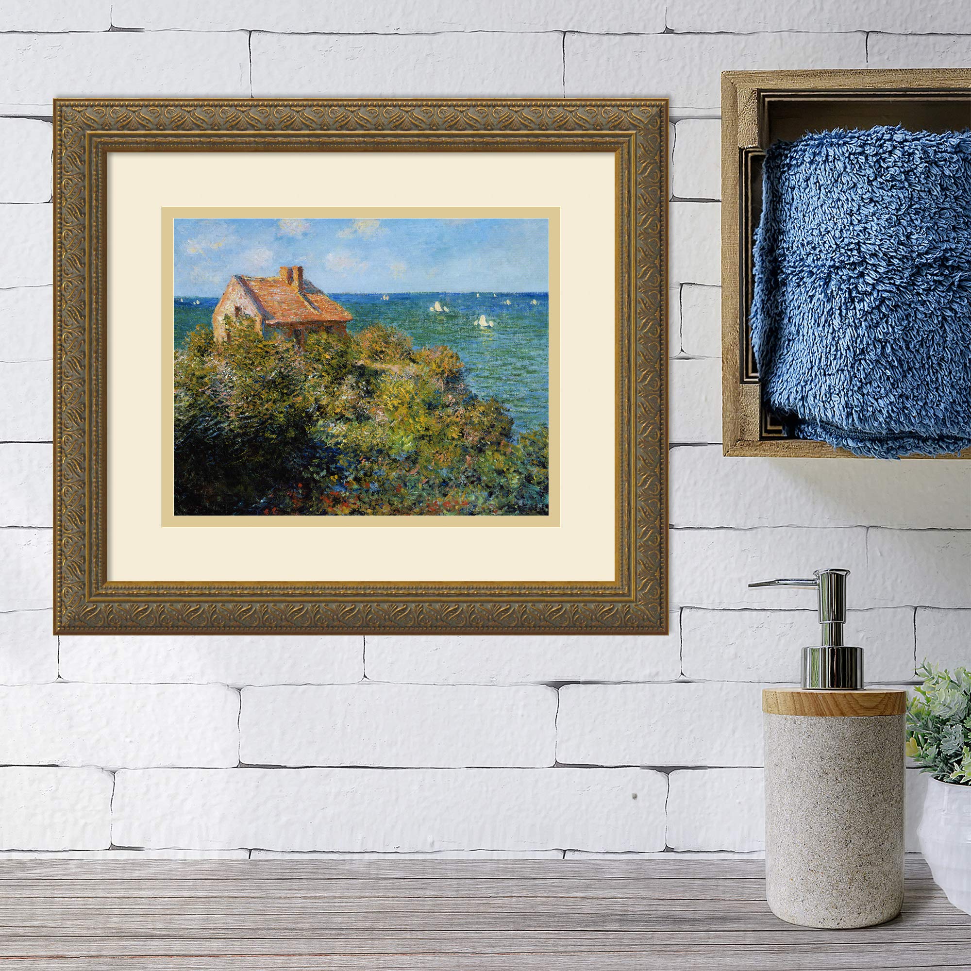 Amazon.co.jp: Amanti Art Fishermans Cottage on the Cliffs at