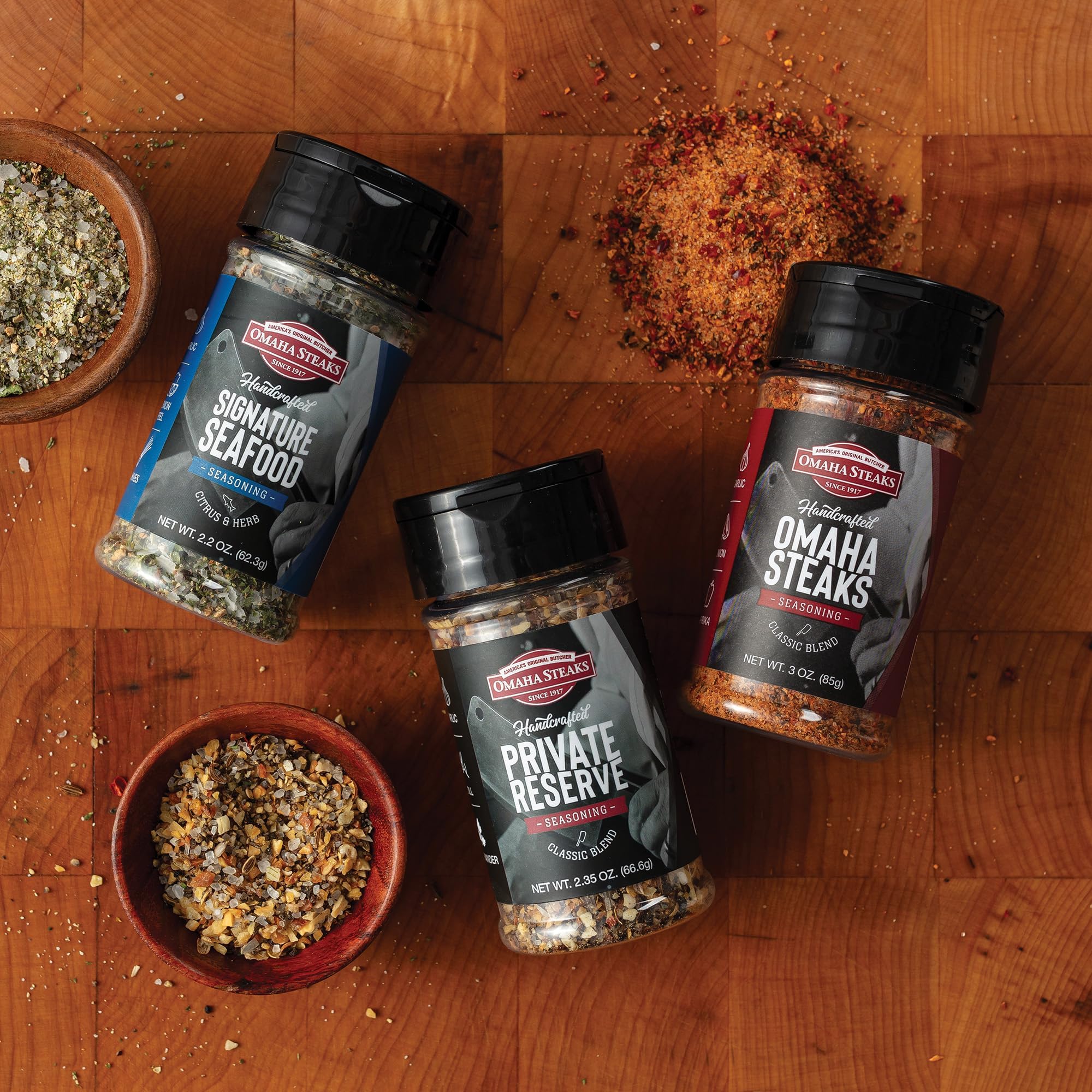 Omaha Steaks Seasoning Flight (1 jar Private Reserve Rub