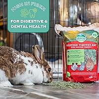 Vista 13 de Oxbow Western Timothy Hay, heno de conejillo de indias, suministros para conejitos de mascotas pequeñas, hierba natural para conejillo de indias