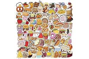 100 PCS Funny Hamburger Stickers for Kids