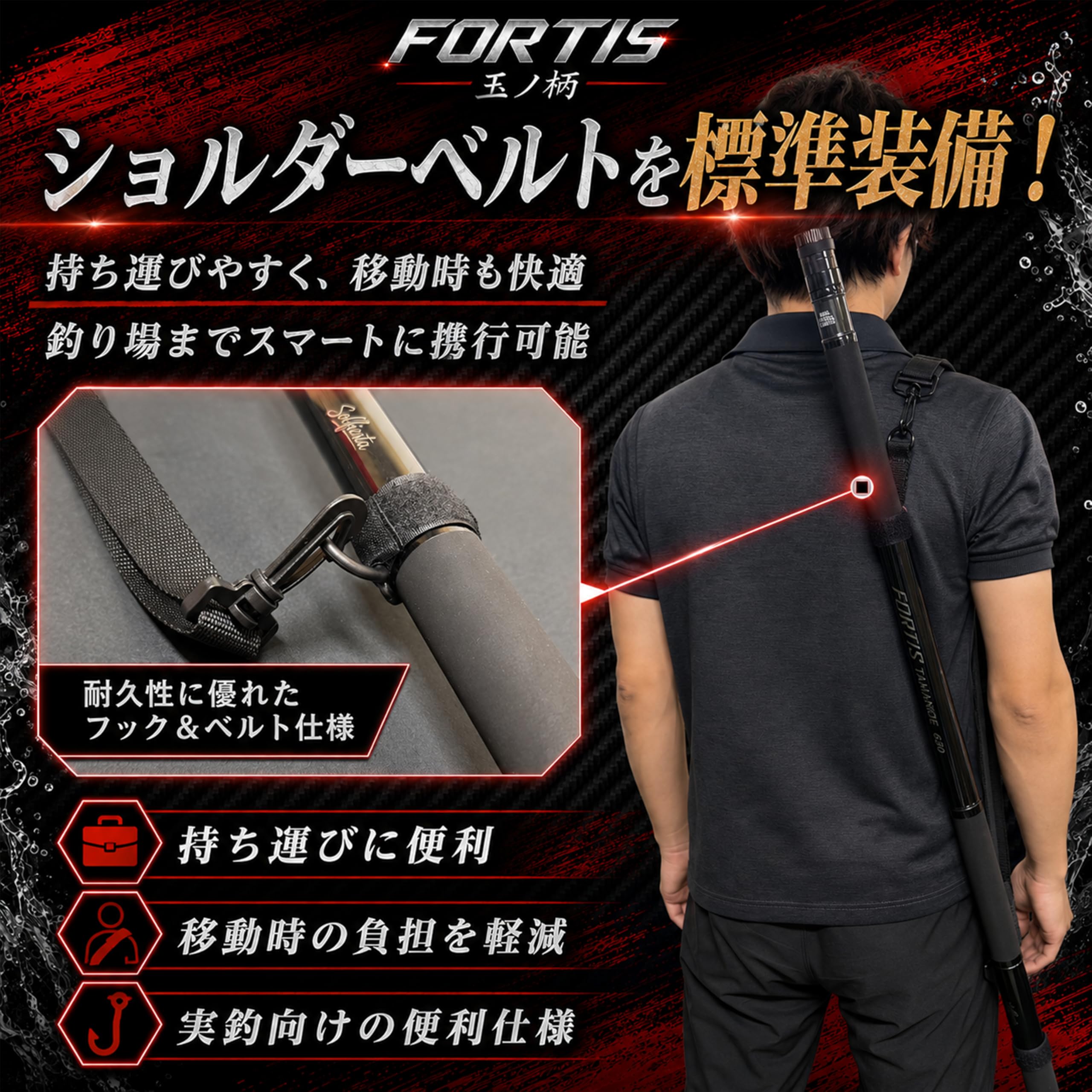 Amazon | solfiesta FORTIS 玉ノ柄 550 タモの柄 ランディングシャフト