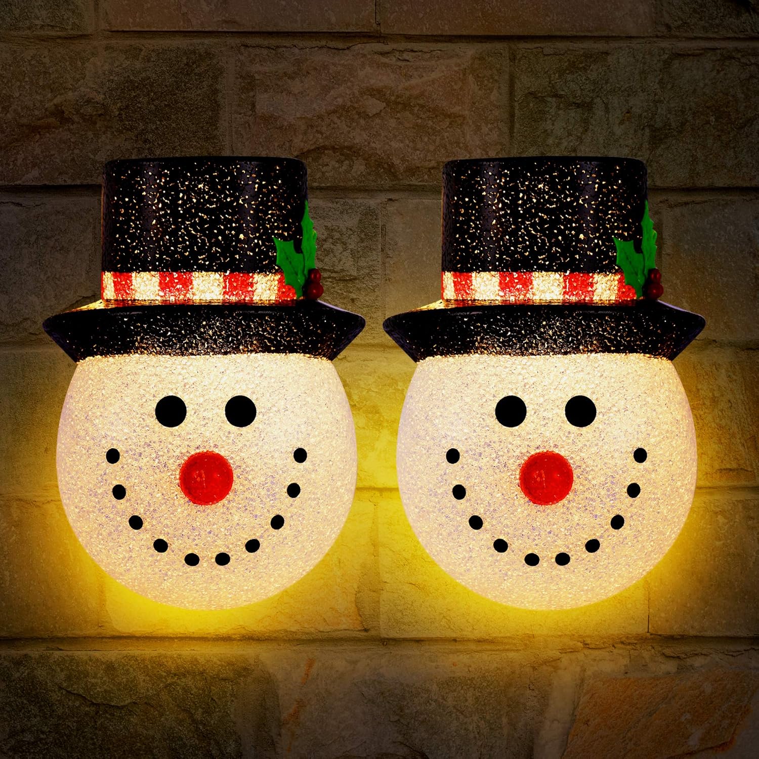 SOLLED 2 Pack Christmas Porch Light Covers, Holiday Snowman Porch Light Covers for Outdoor Christmas Decorations : Patio, Lawn & Garden