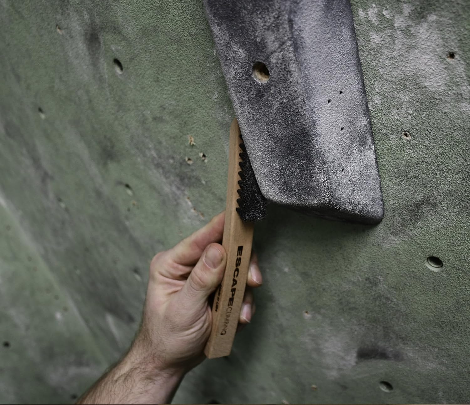 Premium Boars Hair Brush XL | Durable Cleaning Tool for Rock Climbing Holds | Natural Fiber Brush Designed for Ultimate Performance (Black)