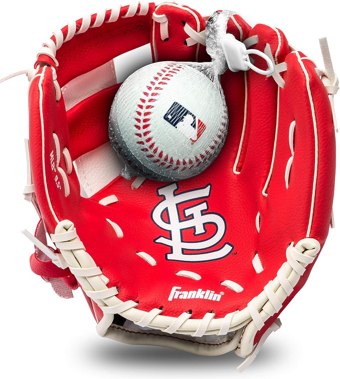 Franklin Sports MLB Youth Teeball Glove and Ball Set - Kids Baseball and Teeball - Perfect First Kids Glove - 9.5"