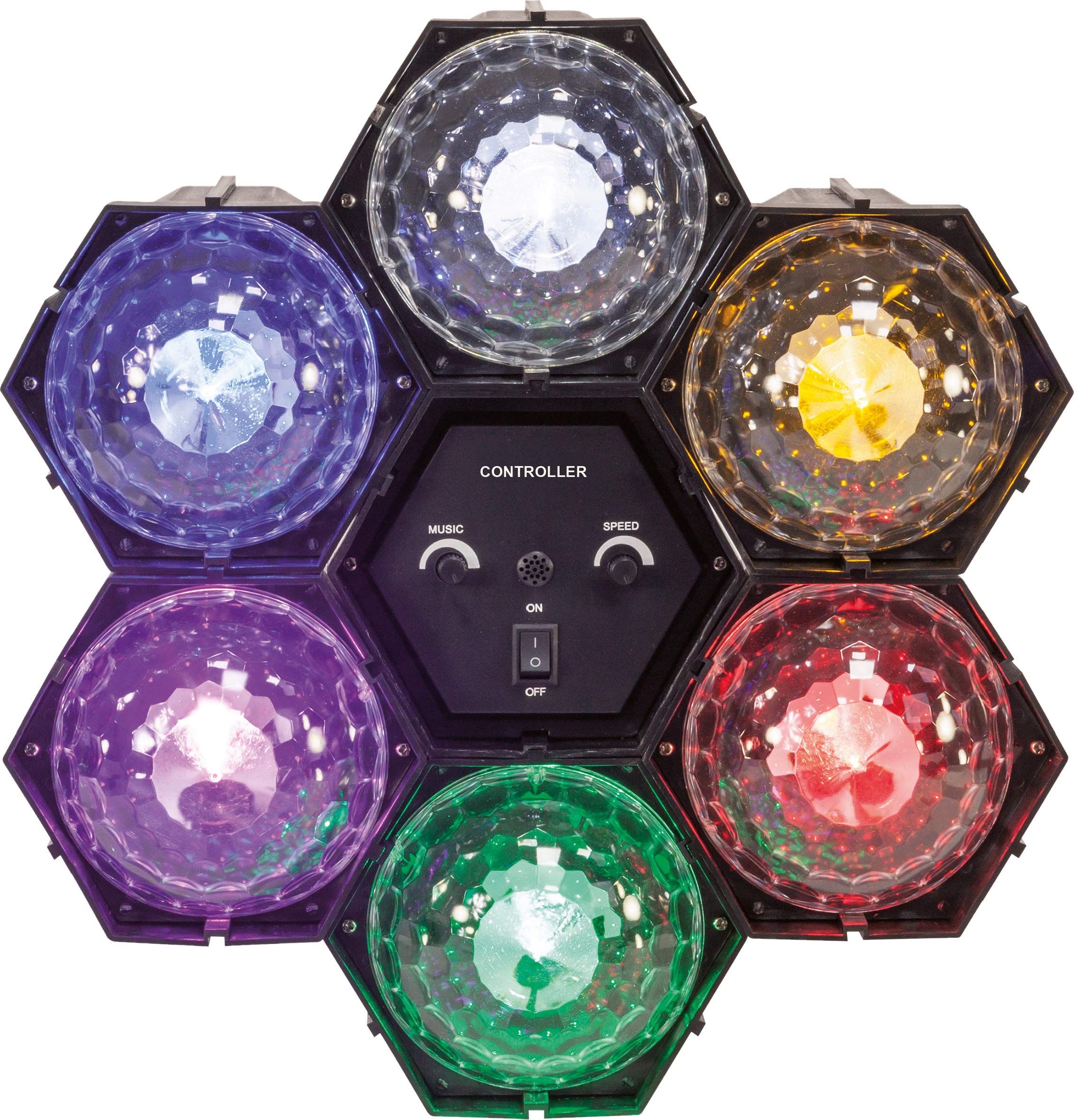 Jeu de lumière à 6 modules Multicolore LED Effet, Avec Contrôleur Son et vitesse lumière