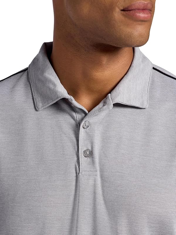 HEAD Men’s Net Point Polo Shirt, Standard Fit, Lightweight Performance Pique Material, Grey Heather, Large by HEAD - Used condition - Image 4