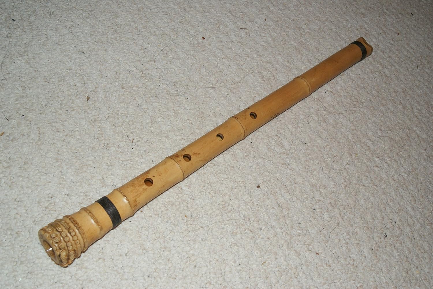 Flûte Traditionnelle Apaisante Flûte Bambou Japonaise Shakuhachi - 53.5cm - Instrument Débutant - Traditionnel Flûte Débutant