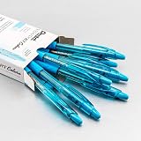 Pentel RSVP RT Colors Retractable Ballpoint Pen, (1.0mm) Medium Line, Barrel, Sky Blue Ink, Box of 12 (BK93CRS-S) – view 4
