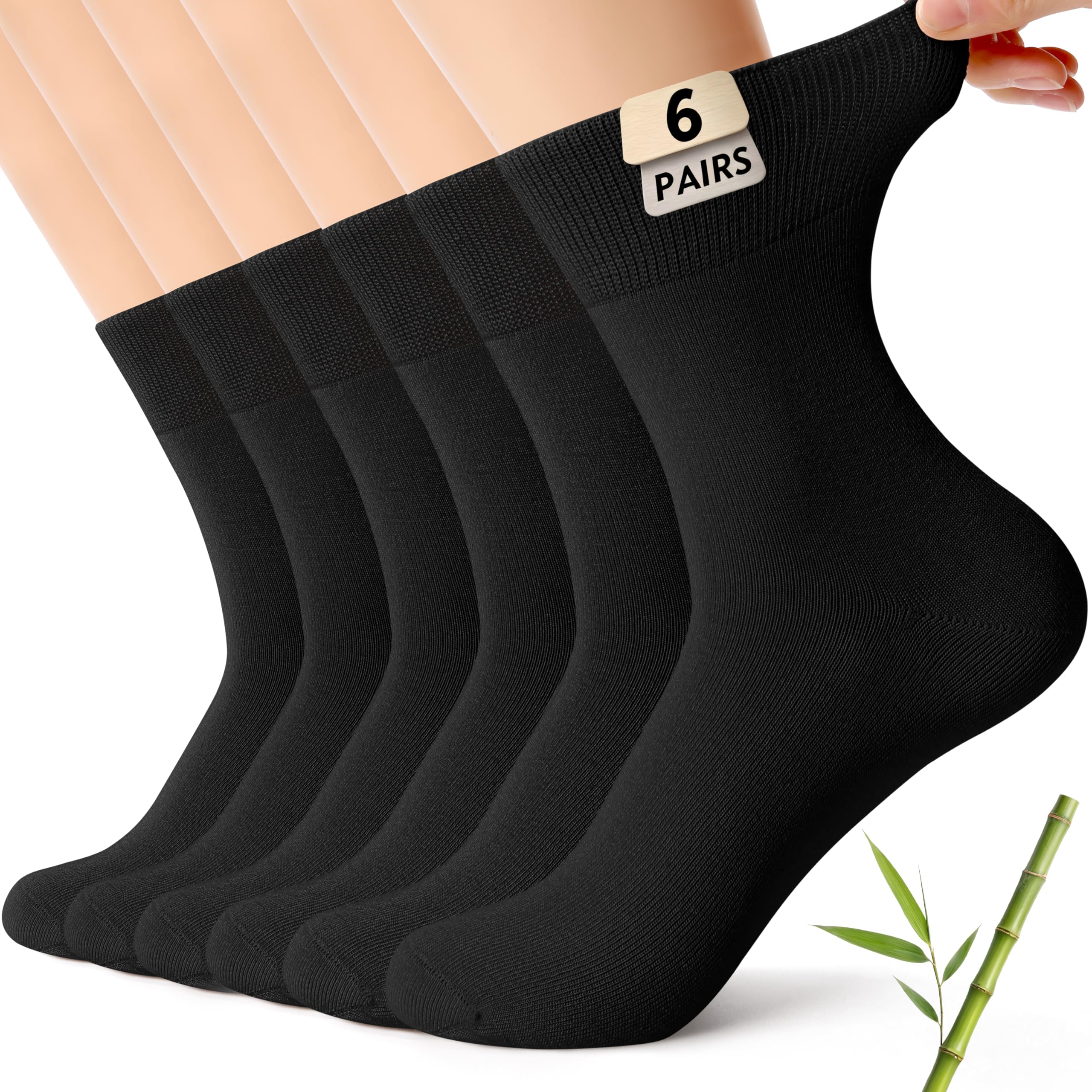 CS CELERSPORT Women's Bamboo Rayon Mini Crew Socks