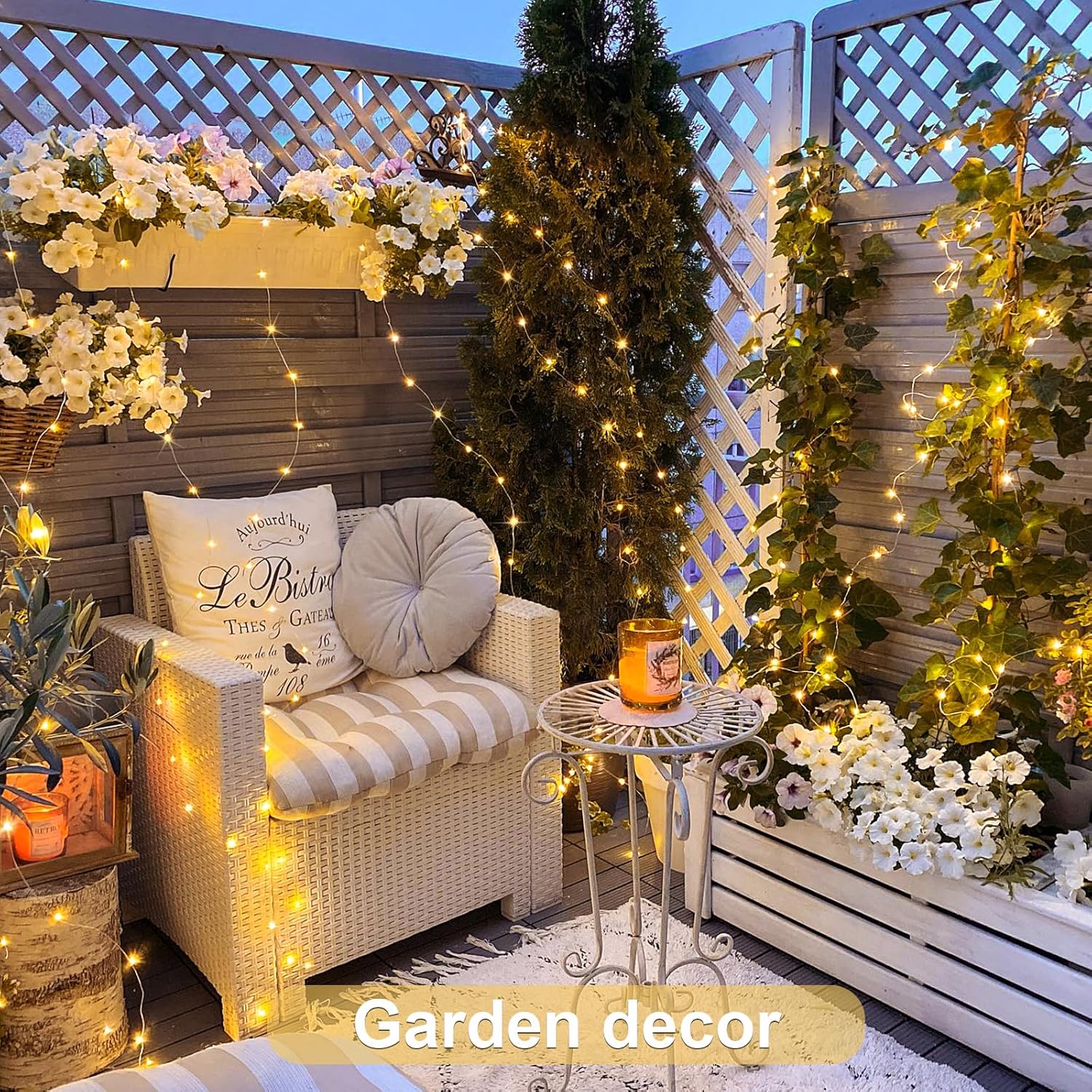 JMEXSUSS 2 Pack Fairy Lights Battery Operated with Remote, Total 400 LED 132ft Battery Powered String Lights, Christmas Twinkle Lights for Bedroom Indoor Outdoor Patio Tree Christmas Decor, Warm White - Image 3