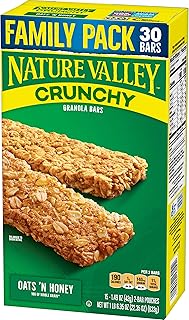 Nature Valley Granola Bars, Crunchy, Peanut Butter & Oats 'N Honey, 15 Ounce