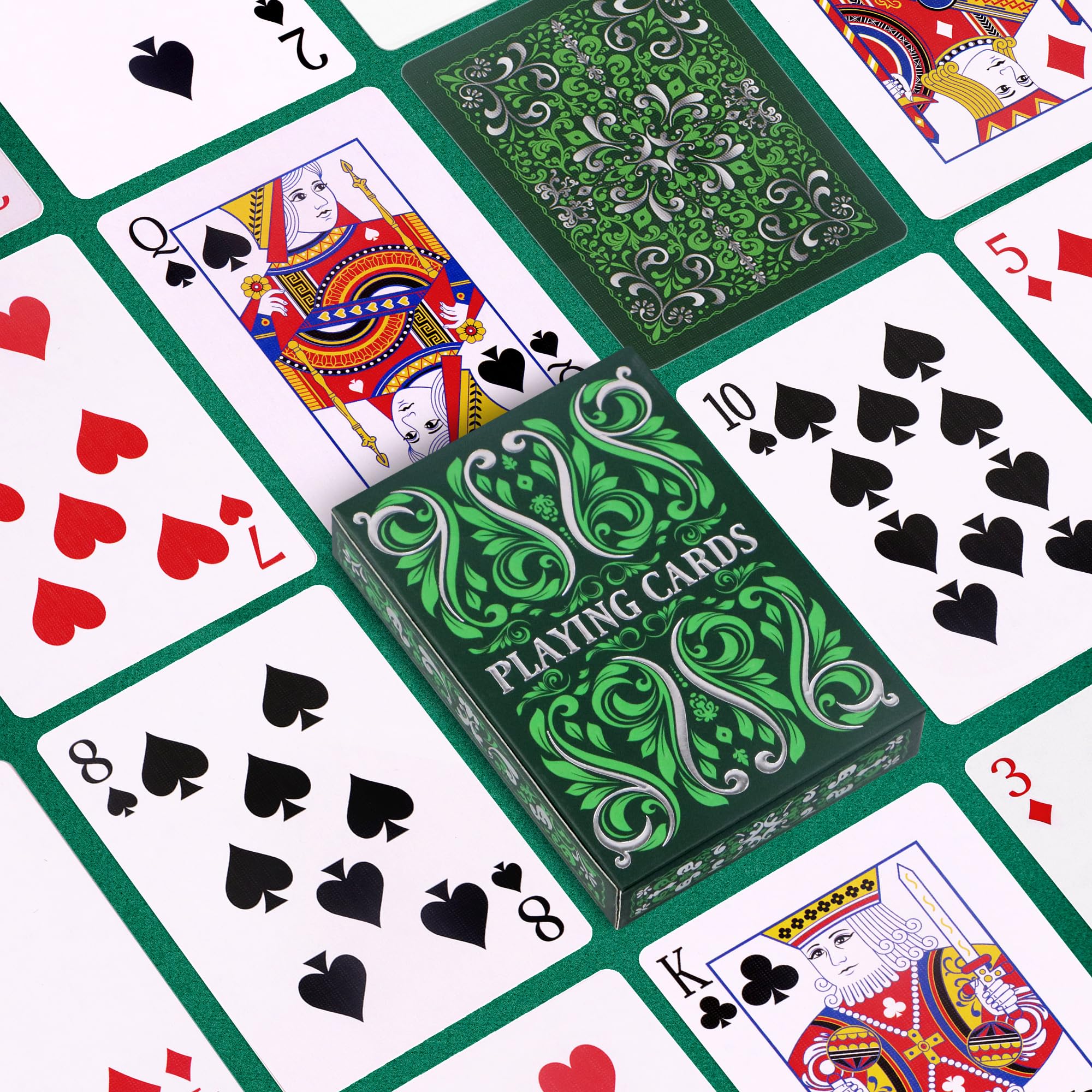 Aomaic Playing Cards 2 Pack Standard Index Playing Card Premium Poker Set Card Games for Adults Deck of Playing Cards for Travel Camping Family Games Night Party Games - Image 4