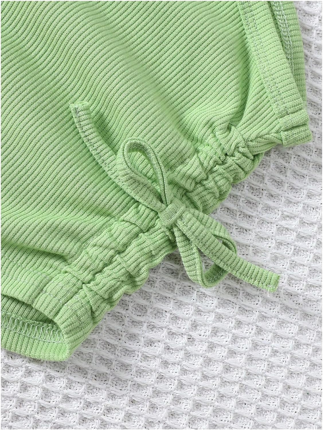 OYOANGLE Toddler Girl's 4 Pack Ribbed Knit Crop Tank Tops Set One Shoulder Summer Camisole