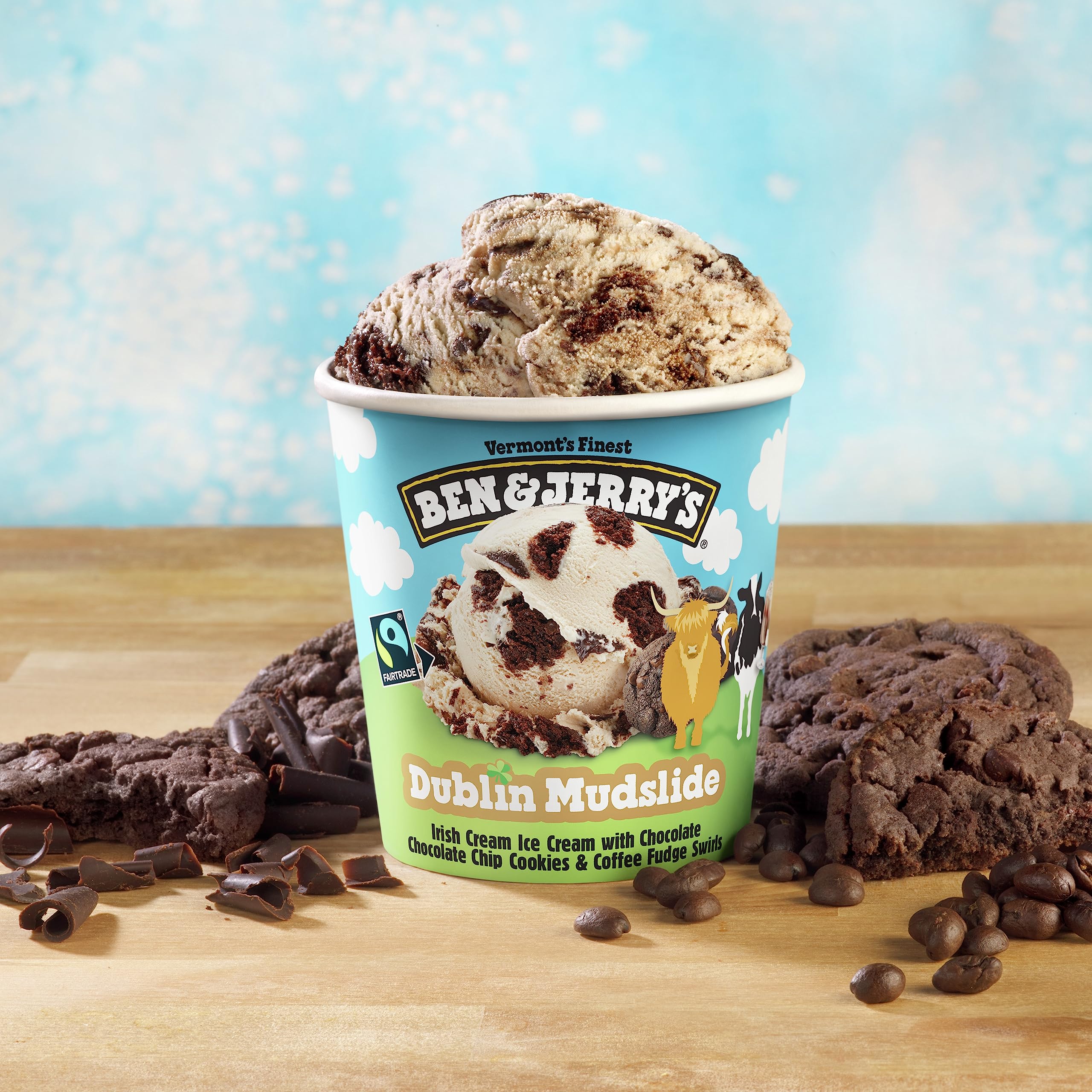 Ben Jerrys Dublin Mudslide Irish Cream Ice Cream Pint Non-GMO 16oz — view 7