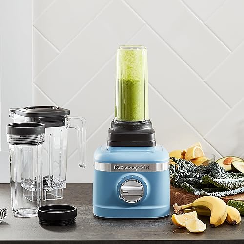 Miniatura 3 de KitchenAid K150 Batidora de trituración de hielo de 3 velocidades con 2 tarros de licuadora personal - KSB1332Y - Terciopelo azul