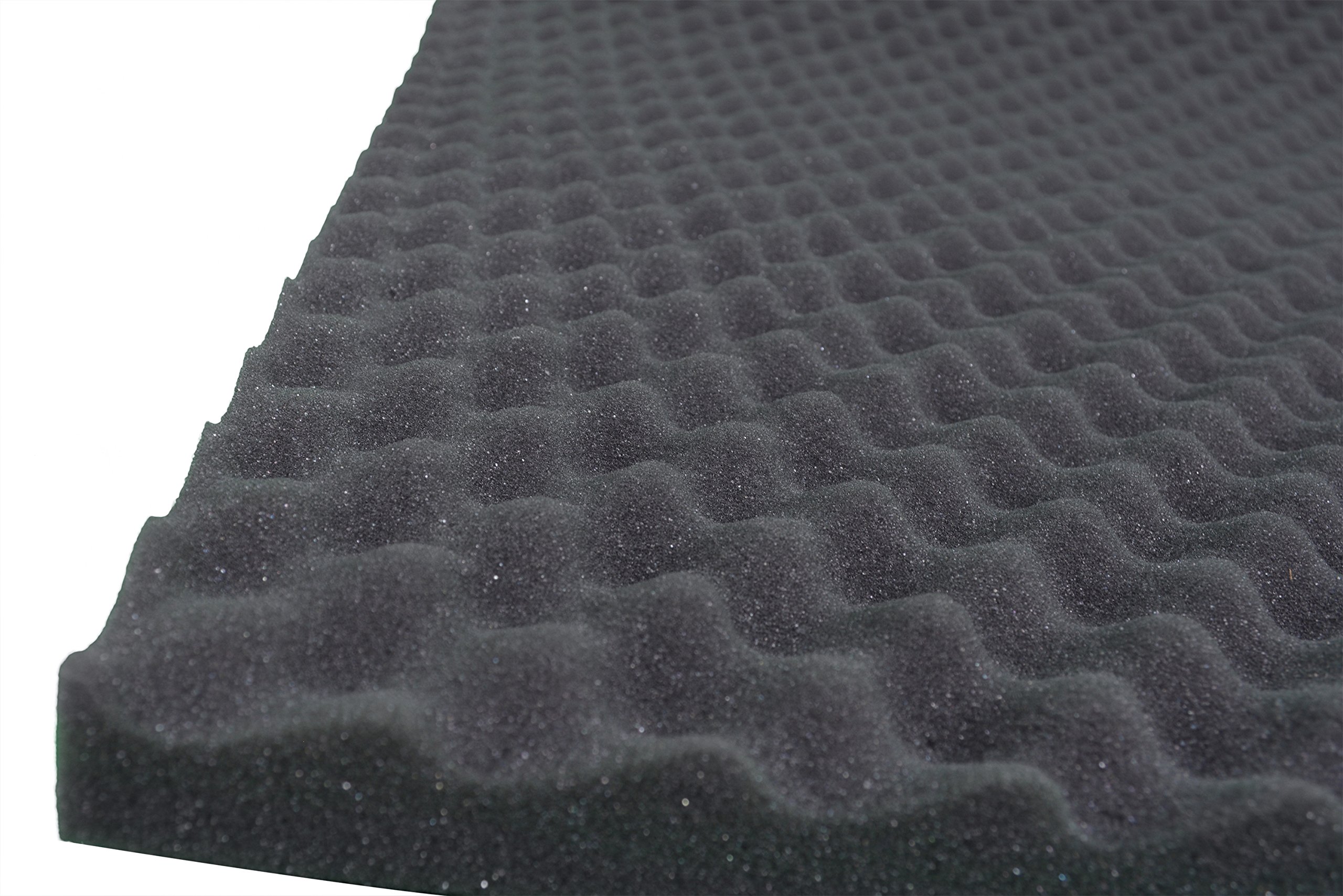 Keyhelm | Pannelli Fonoassorbenti Bugnato | 100x100x3 cm D25 Grigio antracite | Pacco da 10 (10 mq) | Correzione Acustica medio-alte frequenze | Studi di registrazione