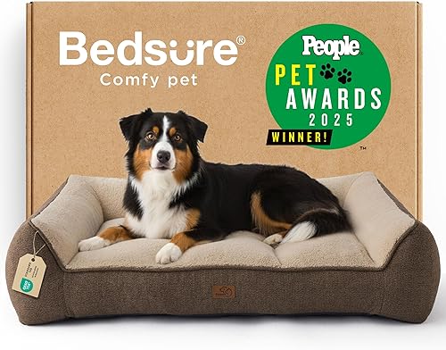 Miniatura 23 de Bedsure XL Plus - Camas ortopédicas para perros de tamaño grande, sofá extra grueso de apoyo para perros con funda impermeable lavable, sofá cama