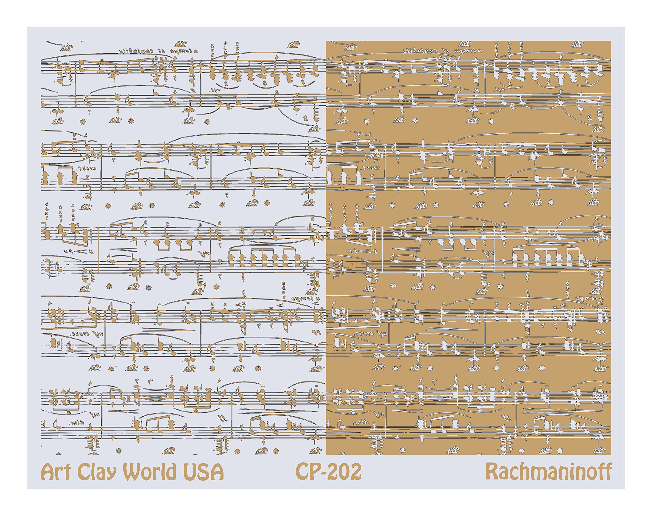 Low Relief Texture Plate Rachmaninoff Design - 1 Pc.