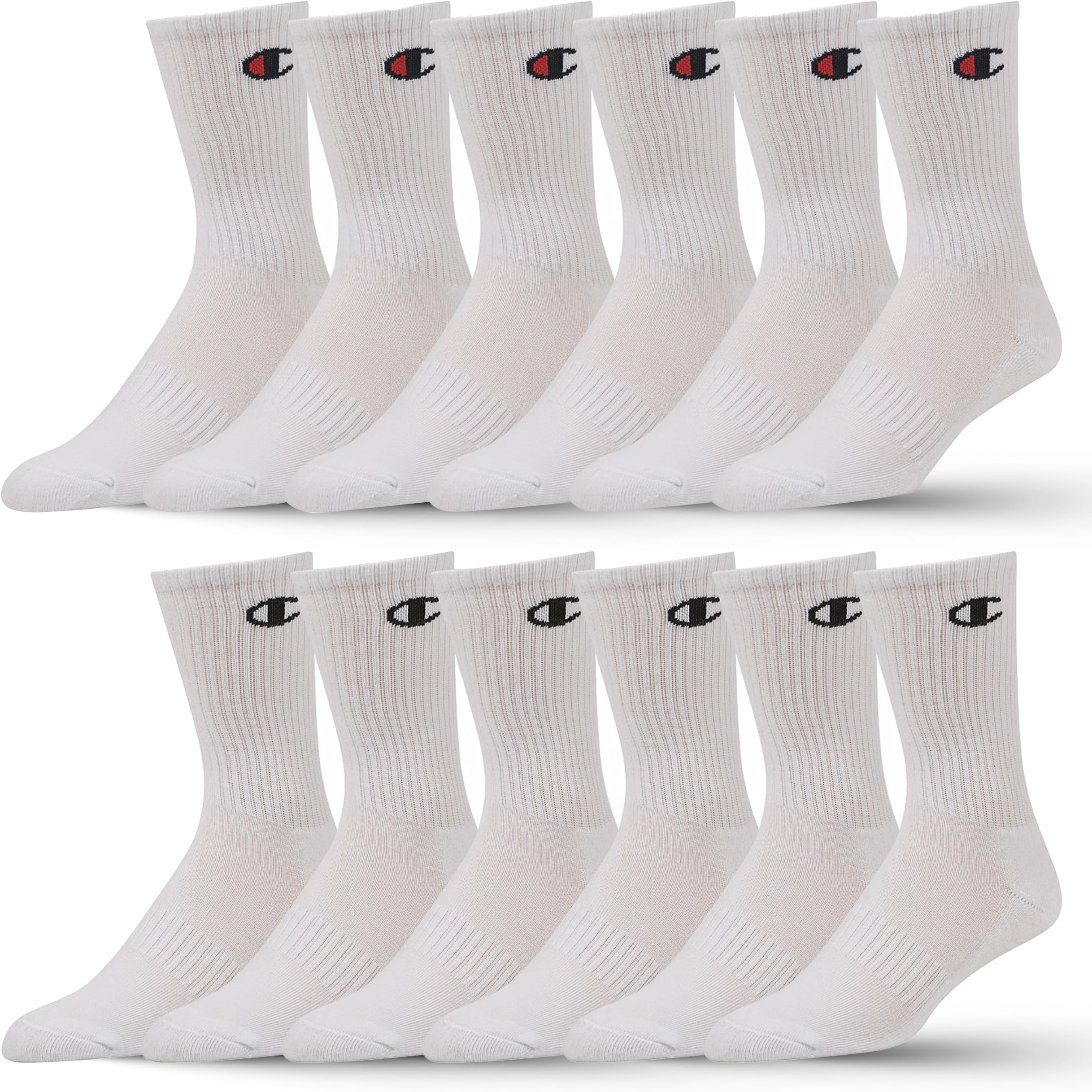 ChampionBoys Socks and Girls Socks 12 Pair Crew Low Cut No Show Ankle Quarter Socks for Girls