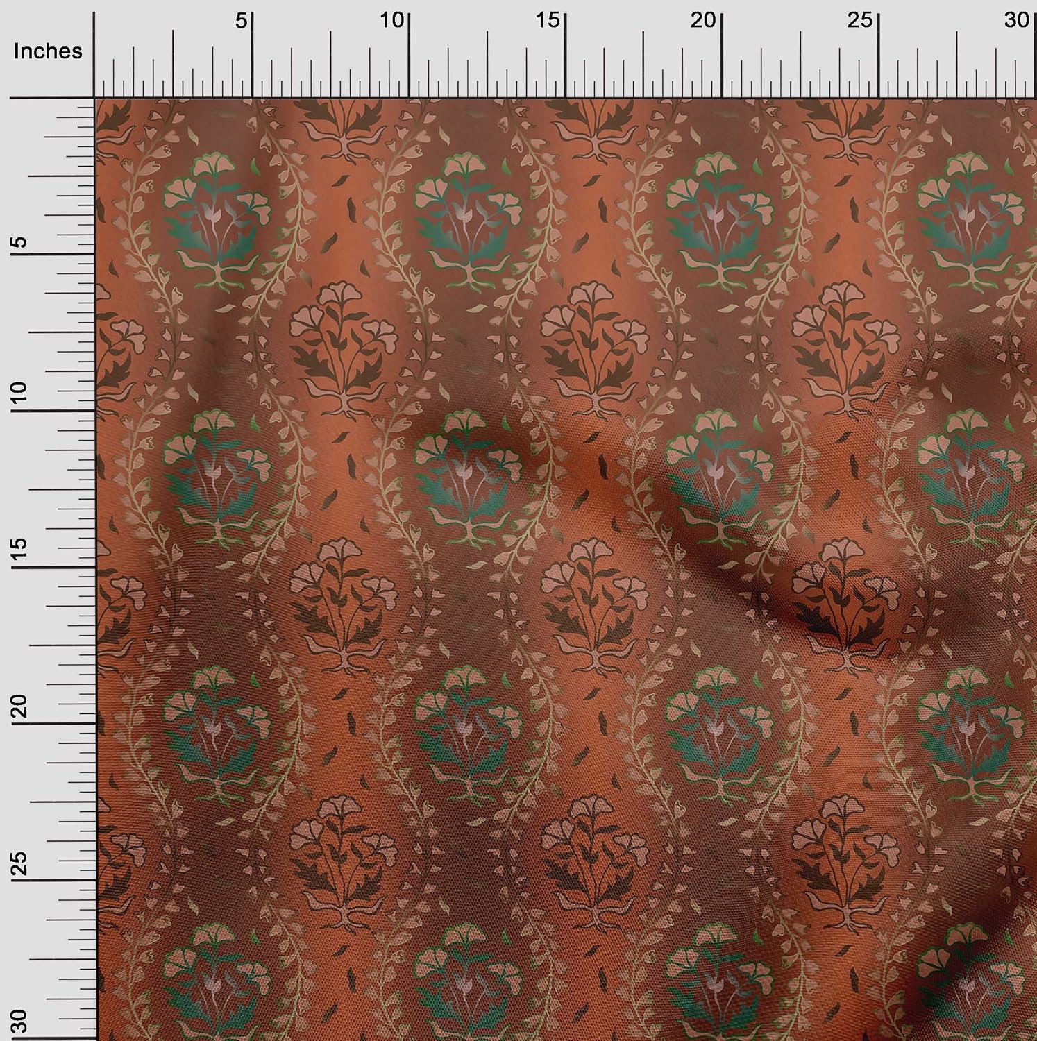 oneOone Cotton Jersey Orange Fabric Leaves Quilting Supplies Print Sewing Fabric by The Yard 58 Inch Wide