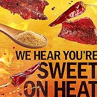 Vista 5 de Jack Link's carne de res Jerky, dulce & caliente, ½ libra, bocadillo de carne sabrosa, 0.32 onzas de proteína y 80 calorías, fabricado con carne