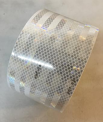 4" x 10 Roll 3M DOT White Reflective Hazard Warning Emergency Vehicle Safety Marking Tape 983-10-4