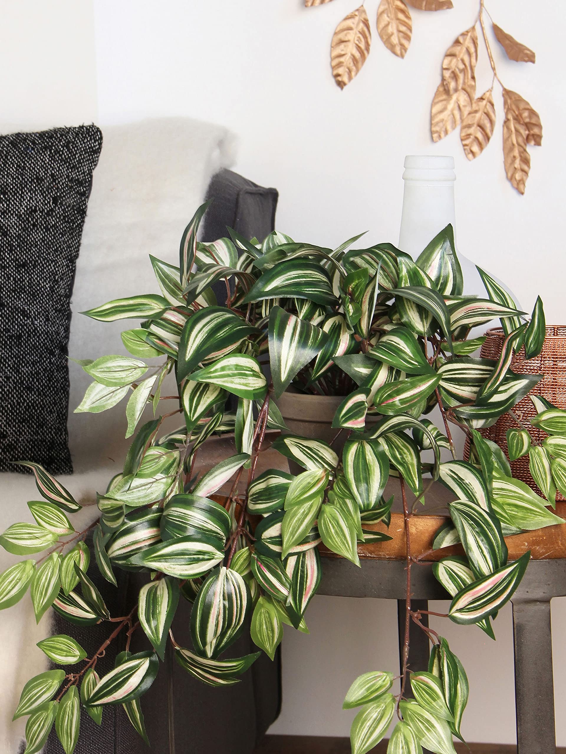 Amazon.de: MICA Decorations 953284 Kunstpflanze Tradescantia HAENGEND -  knstliche Hngepflanze ohne Topf, L 80 x B 30 cm