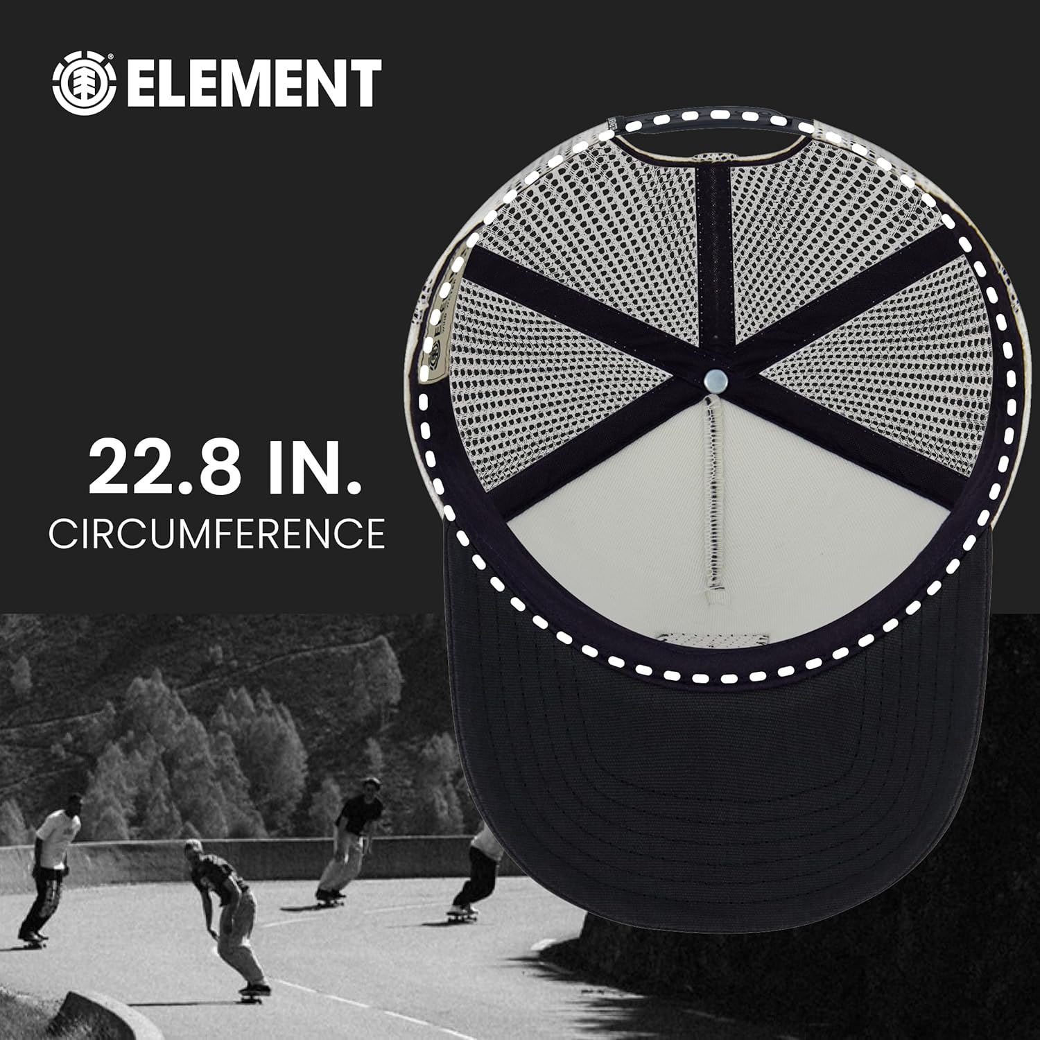 Element Unisex Adult Trucker Hat, Adult Baseball Cap with Curved Brim