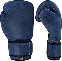 Vista 4 de Cuero genuino antiguo hecho a mano, guantes de boxeo profesionales vintage para entrenamiento y lucha