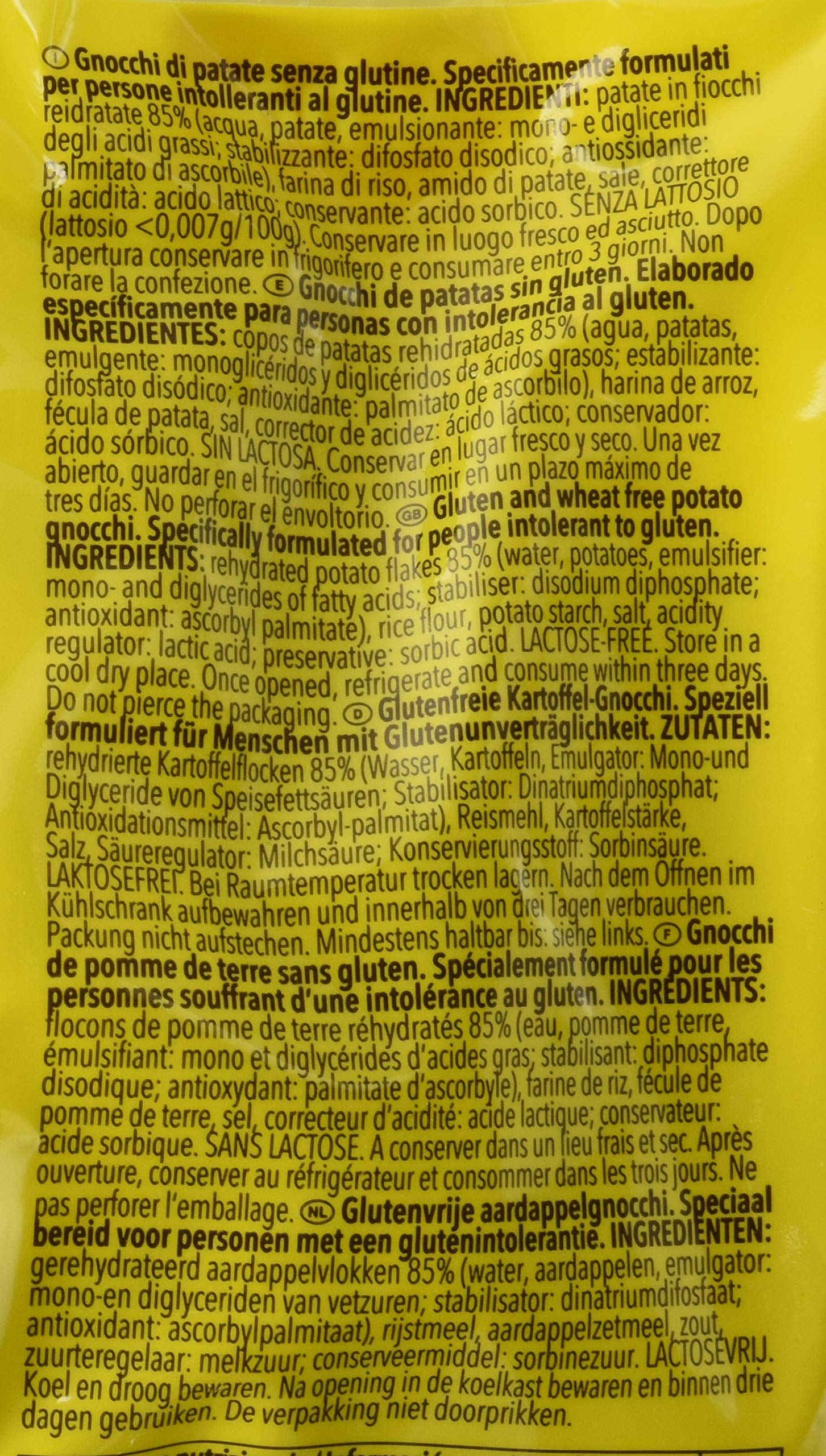 Gnocchi di Patate senza Glutine 300 G confezione da 6