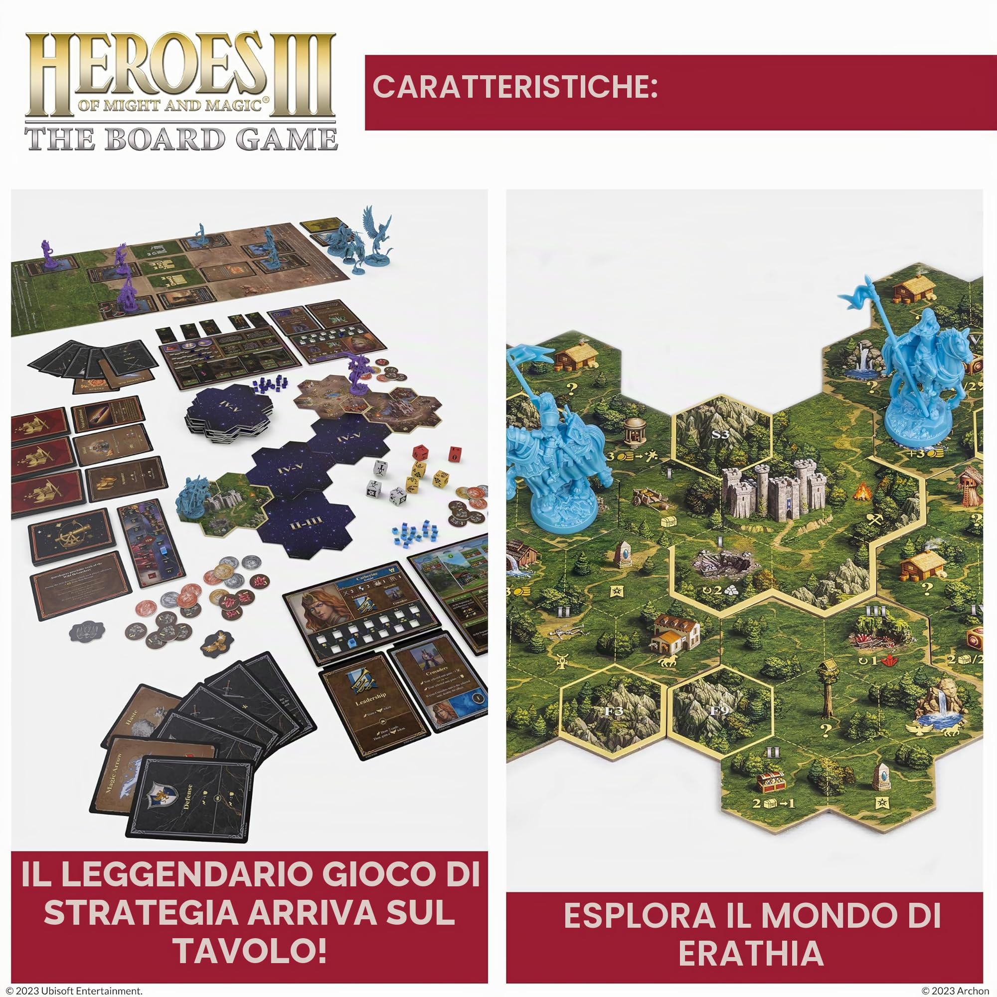 Heroes of Might & Magic III - Gioco di ruolo strategico da tavolo per 1-4 giocatori, include 6 miniature di eroi, dai 14 anni in su (inglese)