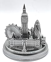 Vista 5 de London City Skyline Modelo 3D Redondo Plata 5 1/2 pulgadas