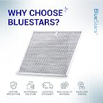 [UPGRADED] BlueStars 2 PACKS BPS1FA30 Aluminum Mesh Range Hood Filter Grease Filter 99010299 11-3/4" X 14-1/4" X 3/8" Replacement part for Broan, NuTone Allure Range Hoods