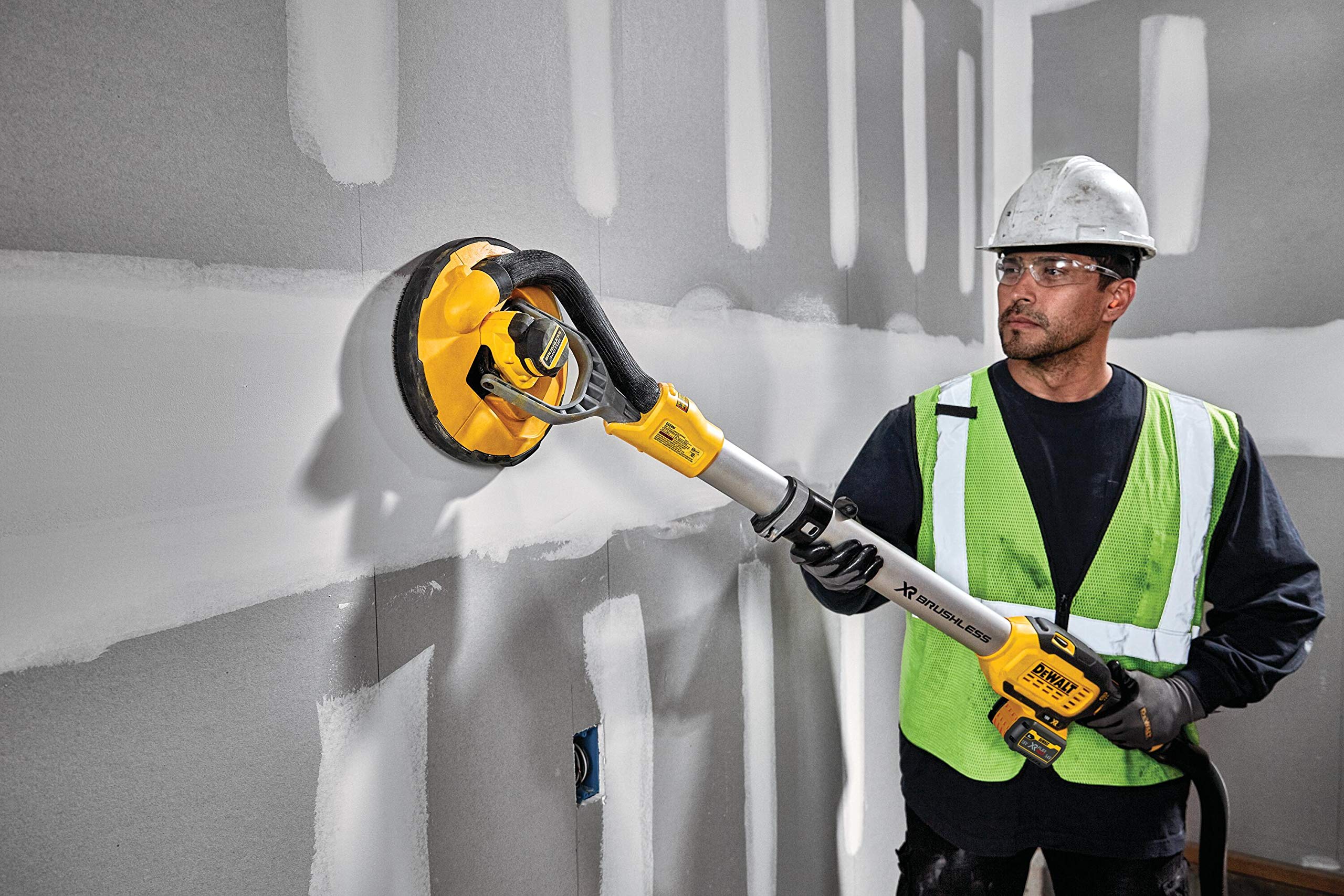DeWALT Akku-Trockenbauschleifer DCE800N-XJ Schleifmaschine, Deckenschleifer, Teleskopschaft, 18 V
