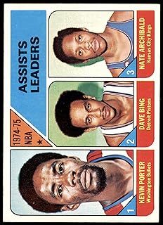 1975 Topps # 5 NBA Assists Leaders Dave Bing/Kevin Porter/Nate Archibald Kansas City Pistons/Kings-BaskB (Basketball Card)...